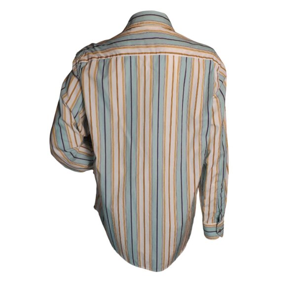 ROBERT GRAHAM Shirt, L, Multicolor Stripes, Embroidered, Long sleeve, MOP button - Picture 5 of 13
